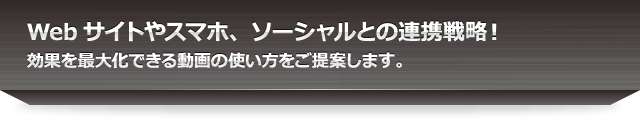 Webサイトやスマホ、ソーシャルとの連携戦略！効果を最大化できる動画の使い方をご提案します。