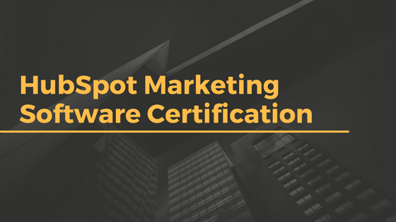 HubSpot Marketing software certification