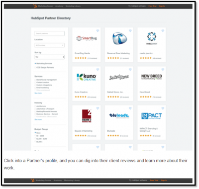 HubSpot's Partner Directory