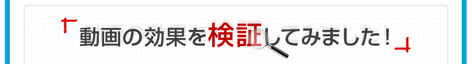 動画の効果を検証してみました！