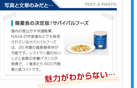 写真と文章のみだと魅力がわからない…
