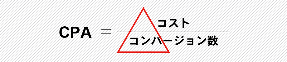 CPA=コスト/コンバージョン数