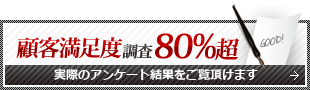 顧客満足度調査80%超